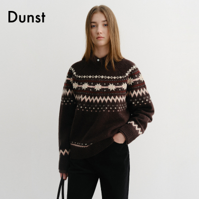 Dunst【允仔同款】2025冬季新品针织衫圆领费尔岛毛衣UDSW5D136