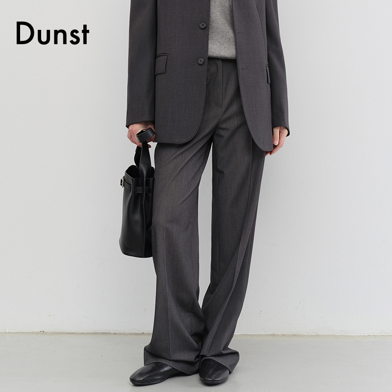 Dunst【24H同款】2025秋季女休闲裤通勤微宽松西装长裤UDPA5C202