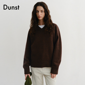 白逸帆同款 2025冬季 新品 Dunst 毛衣微宽松V领针织衫 UDSW5D130