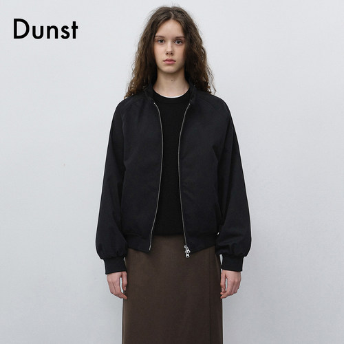 Dunst2026秋季新品中性风简约设计黑色哈灵顿夹克外套UDJU6C110