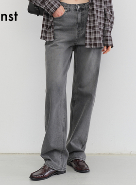 Dunst【嘟颖doyeong同款】复古风宽松阔腿牛仔长裤女UDPA5C206