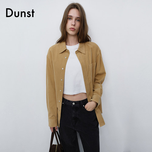Dunst2026秋季新品中性风休闲宽松细腻灯芯绒衬衫上衣UDSH6C106