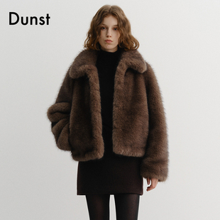 Dunst2025冬季新品女士轻奢时尚高级感仿皮毛短款外套UDJU5D224