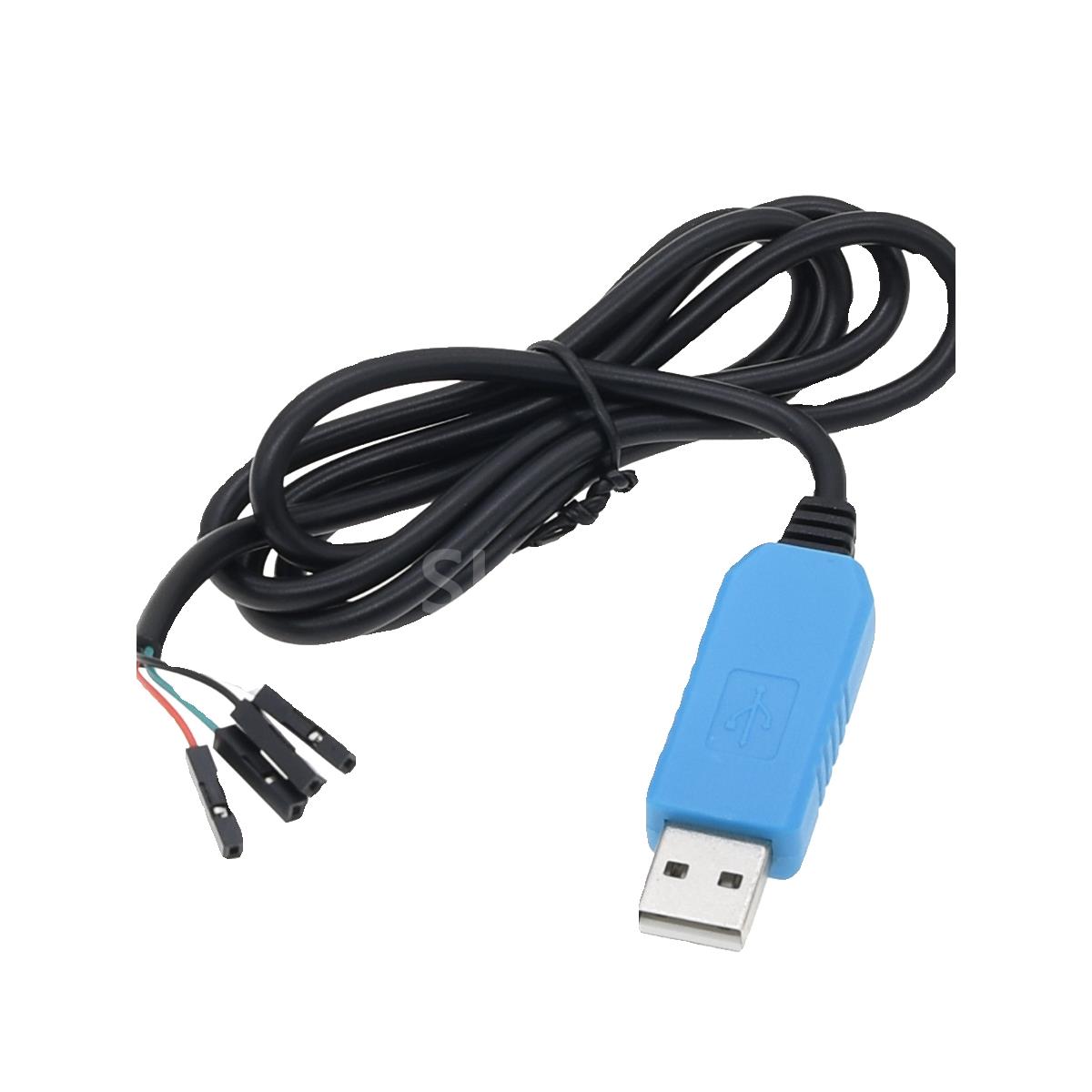 蓝色线RS232模块升级模块USB转串口下载线PL2303TA USB转TTL线1米