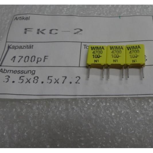 老德国WIMA FKC2 0.0047uF/100V 4700pf 472 发烧电容5MM