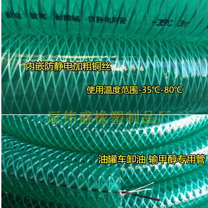 油罐车透明卸油软管胶管1234寸高压耐寒耐油钢丝编制防静电卸油管