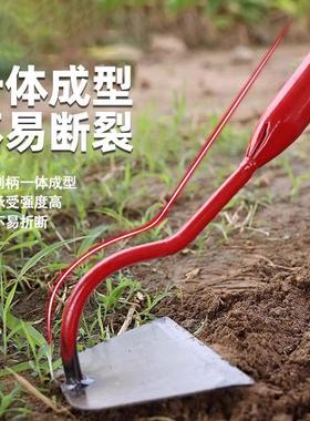 家用种菜除草小锄头翻土工具锄草神器全钢加厚锄农用工具大全铲子