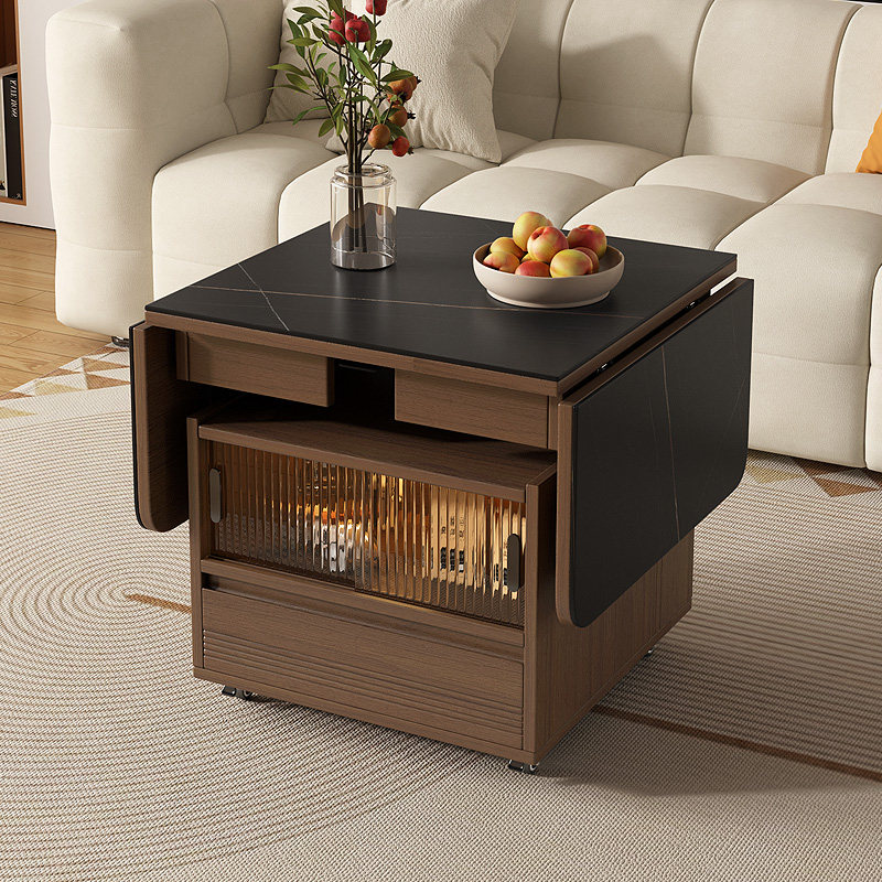 岩板升降折叠茶几餐桌一体小户型客厅家用多功能可移动沙发边几,住宅家具,角几/边几,淘宝优惠券,粉丝福利购,淘宝优惠卷