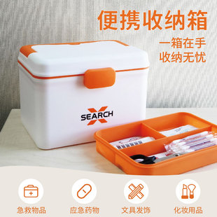 药箱药品收纳箱急救药箱家庭药箱便携式收纳野餐露营专用塑料箱