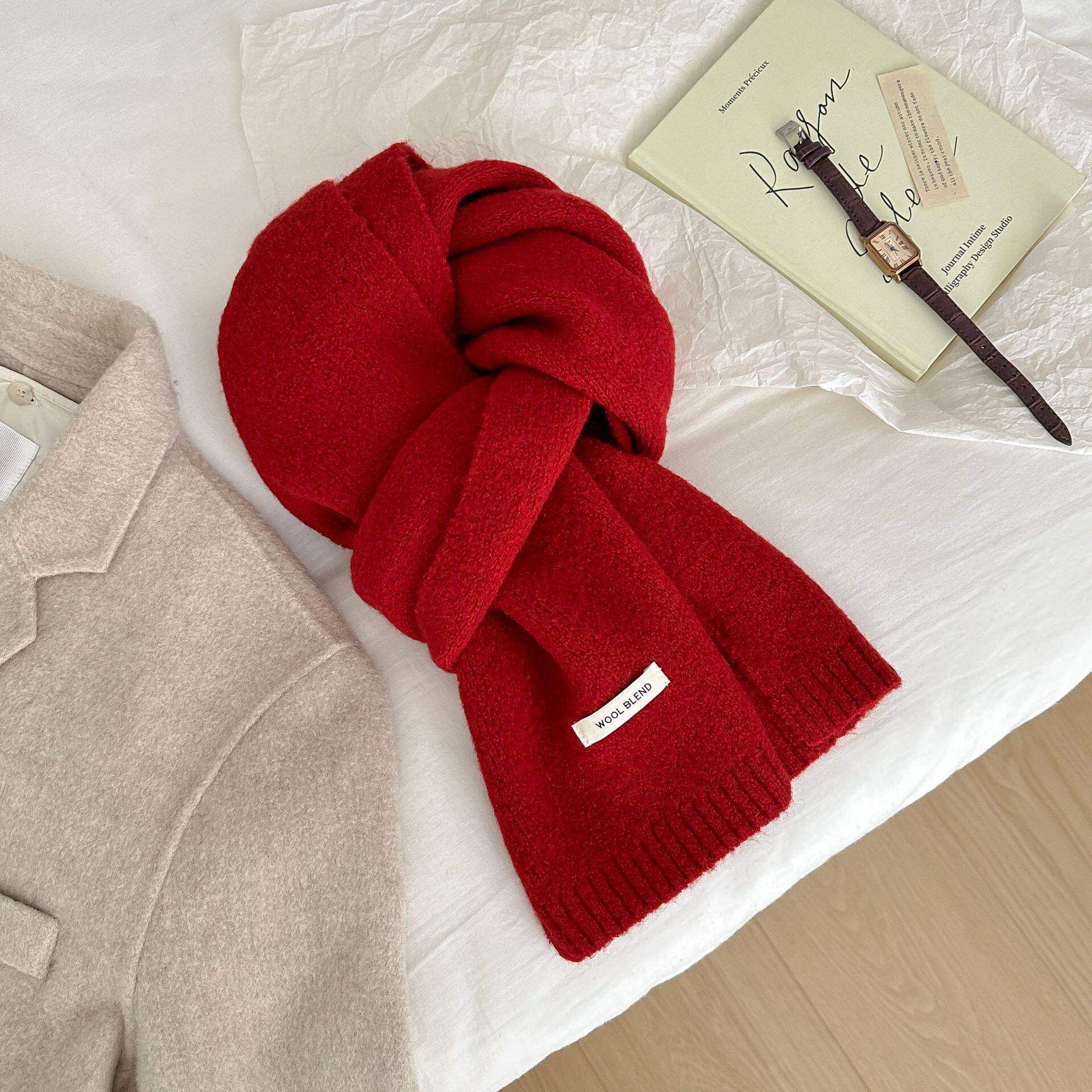 红色小围巾女冬季2025新款保暖百搭含羊毛韩系氛围感软糯针织围脖,服饰配件/皮带/帽子/围巾,围巾/丝巾/披肩,淘宝优惠券,粉丝福利购,淘宝优惠卷