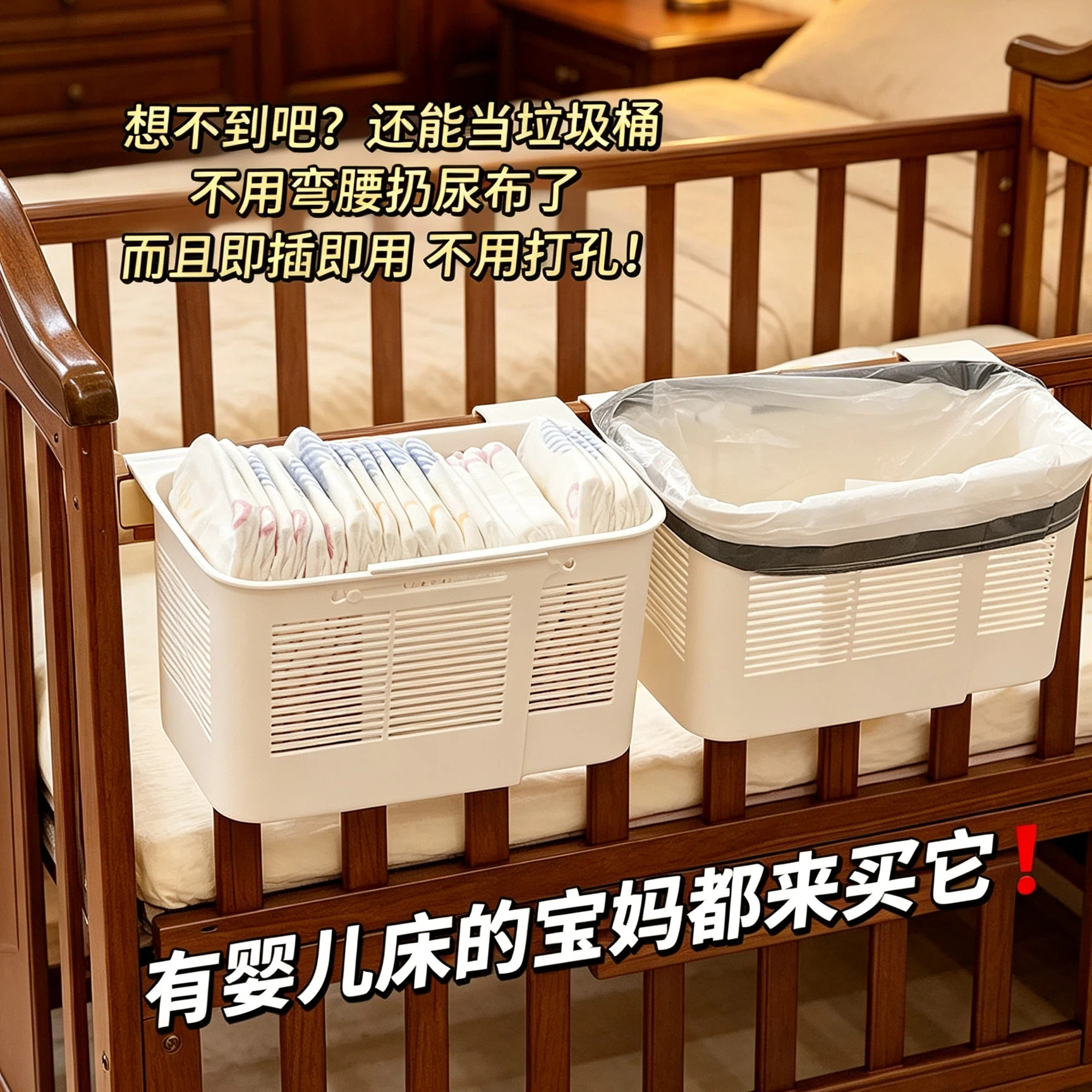 爬爬垫围栏收纳挂篮婴儿床挂悬挂图片