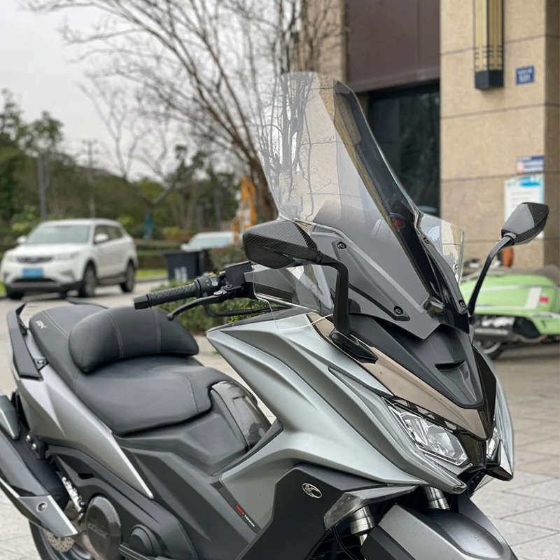 适用光阳AK550风挡改装挡风配件前挡加高加宽护手风挡挡雨板护胸