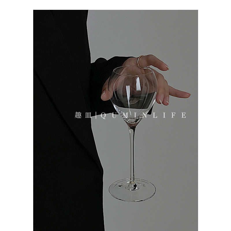 Qumin 山海常于梦 生活一如常 红酒杯高脚杯 奢华ins风白葡萄酒杯