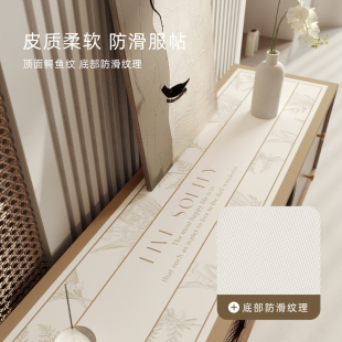 电视柜长条桌垫防水防烫桌布轻奢高级感可擦洗家用台面pvc保护垫