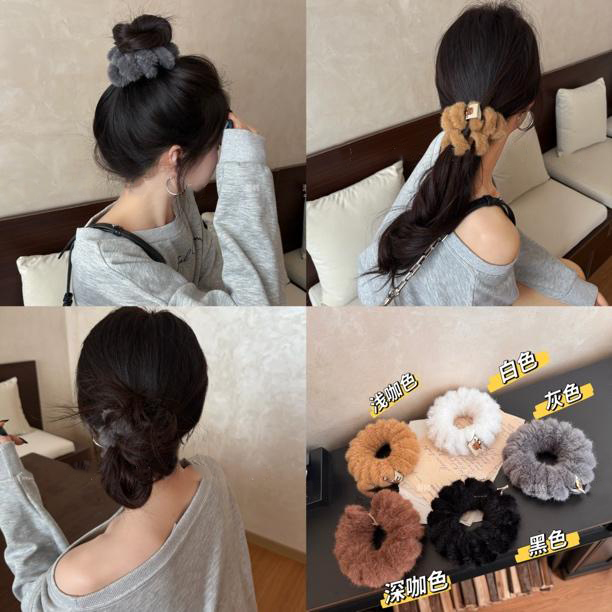 超大号毛毛发圈女高弹力无痕发绳