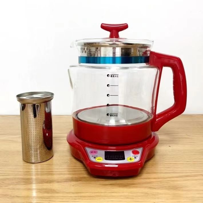 加厚玻璃汉方养生壶多功能玻璃煮茶器电煎中药壶花茶恒温电热水壶