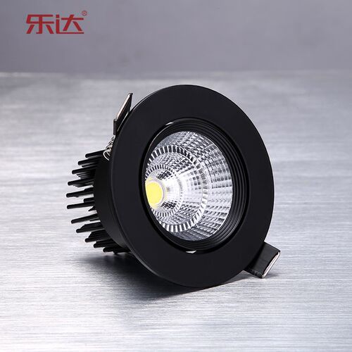 cob射灯led嵌入式深防眩筒灯黑色天花灯开孔5.5 6.5 7.5 9 12cm7w