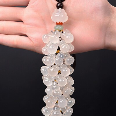 精致高档葫芦玉髓车载汽车挂件吊坠大气后视镜挂饰品车内吊饰男女