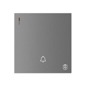 赞牌E2灰色大板门铃开关86型墙壁酒店宾馆出门按钮自复位电铃开关