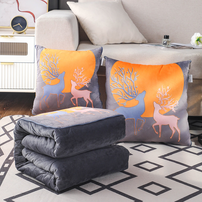 珊瑚绒抱枕被子两用多功能车载卡通加厚水晶绒办公室午睡枕头汽车,居家布艺,抱枕被,淘宝优惠券,粉丝福利购,淘宝优惠卷