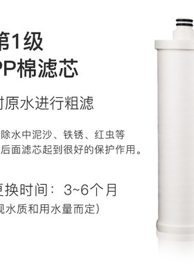 世韩净水器CW-2000U-5S全套插入PP棉活性炭500GRO膜快接韩式滤芯