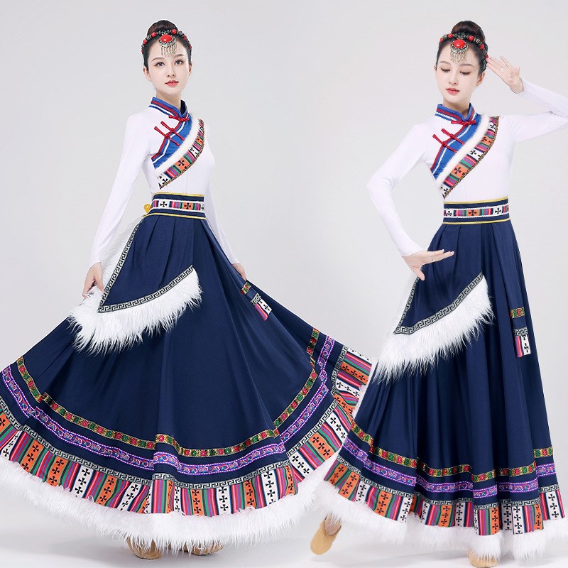 藏族舞蹈演出服装次仁拉索改良式藏服上衣热巴鼓舞女士卓玛表演服