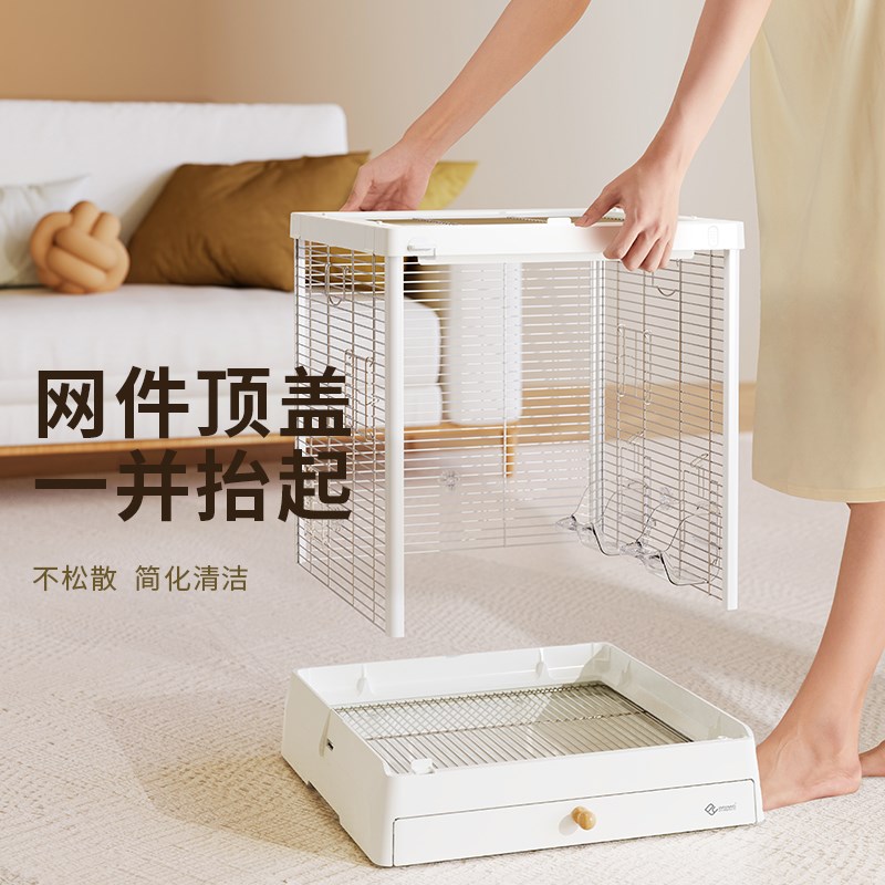 达洋直营B5001SS全景玻璃鸟笼304不锈钢家用鹦鹉别墅玄凤虎皮适用