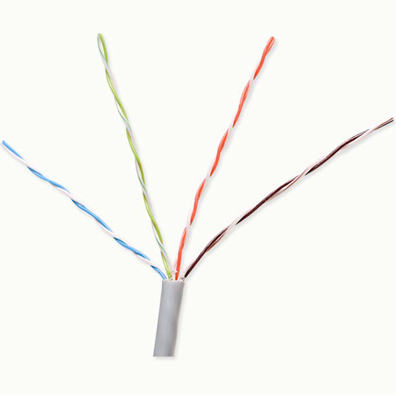 安普八芯网络线家用无氧铜0.5/0.6电脑线双绞超五类/六类宽带网线