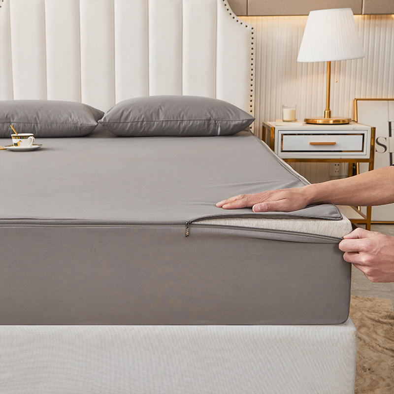 防水六面全包床笠单件隔尿床垫套拉链式防滑固定席梦思保护罩床套,床上用品,床笠,淘宝优惠券,粉丝福利购,淘宝优惠卷