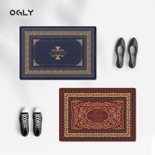 高级入户门地垫红色新款进门脚垫轻奢客厅门垫防滑入门地毯可裁剪