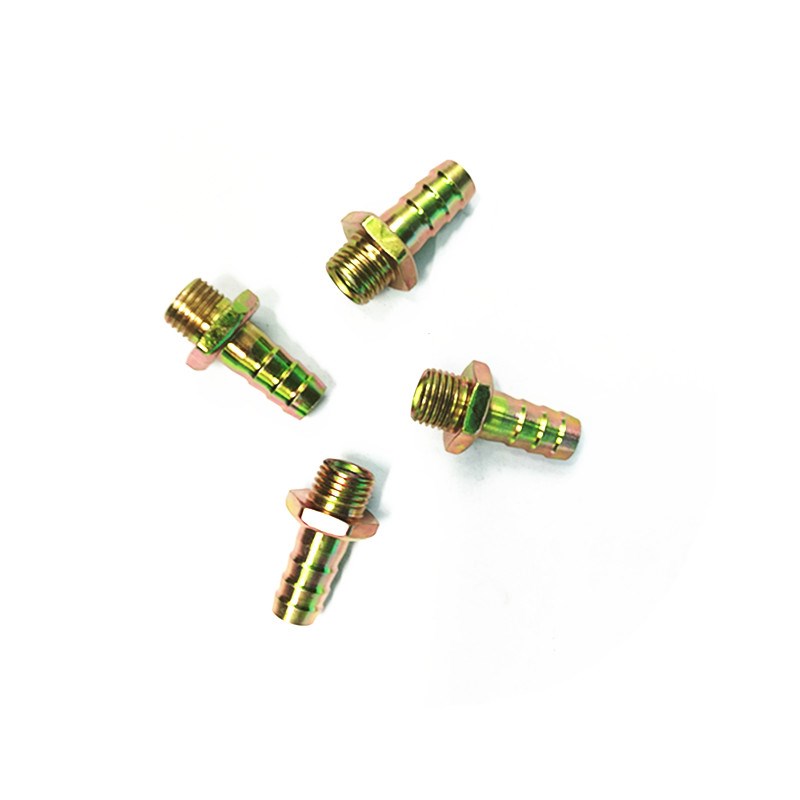 公制宝塔连接头加长外六角皮管水管外丝牙软管插管接头竹节铁镀锌