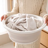 可折叠洗脸盆家用大号学生宿舍用加厚耐用洗衣服 专用大盆子塑料