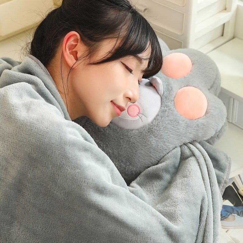 猫爪抱枕被子两用汽车载靠枕毯子二合一办公室靠背垫暖手午睡枕头,居家布艺,抱枕被,淘宝优惠券,粉丝福利购,淘宝优惠卷