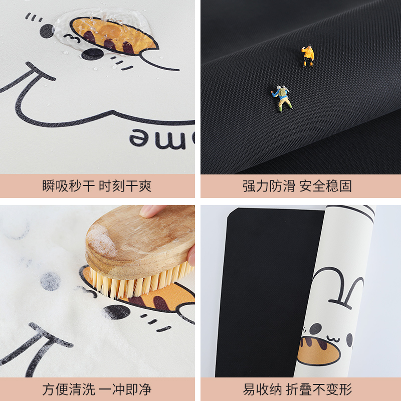 个性厨房台面沥水垫子碗盘干燥垫酒茶台吸水杯子垫免洗隔热垫可爱