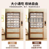 家用鞋 架 柜门口简易大容量玄关储物柜实木多功能防尘带门经济型鞋