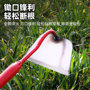 小锄头除草神器工具连根除草钢镰刀懒人不弯腰清明节小型锄头耙子