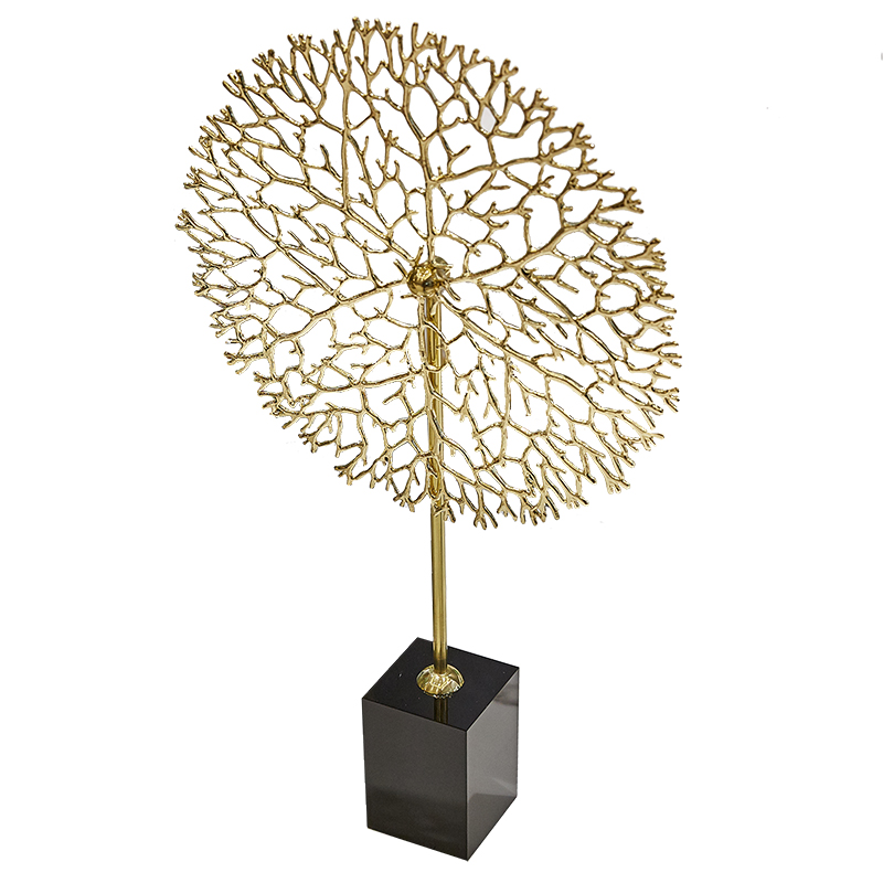 家居饰品软装搭配套装玄关 简约美欧式纯铜轻奢桌面铜鹿珊瑚摆件