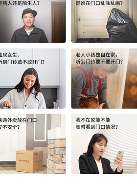 可视门铃家用电子智能猫眼门口2K监视摄影镜头无线60度全景