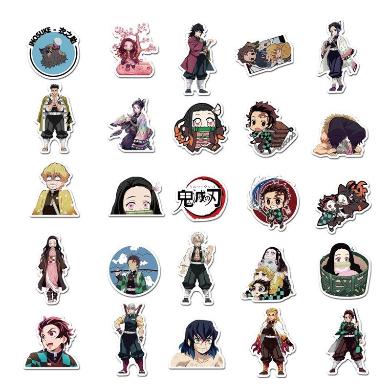 50PCS Anime Demon Slayer Graffiti Stickers For Computer Lapt