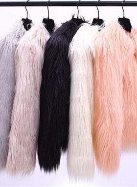 Fur coat extra long hair colorful fox fur ladies short parag
