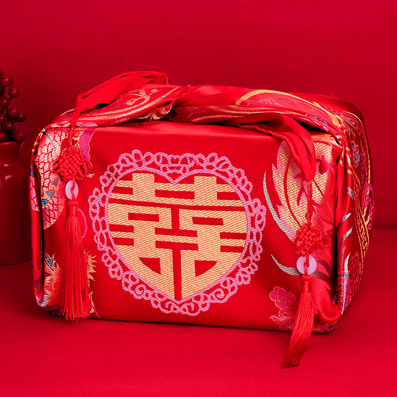 结婚包袱皮婚礼陪嫁红包袱布女方娘家嫁妆包裹布订婚婚庆用品大全