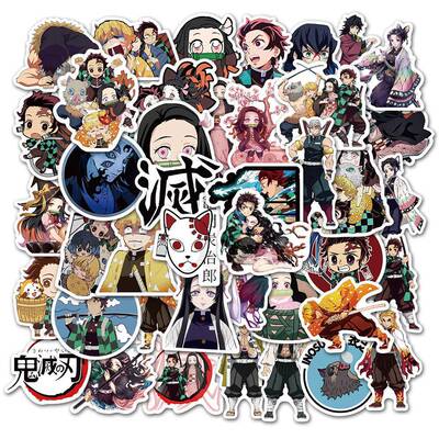 50PCS Anime Stickers Demon Slayer Graffiti Stickers for Lapt