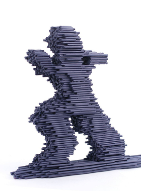 创意家居人物造型艺术摆设酒店样板间软装饰品人体抽象马赛克摆件