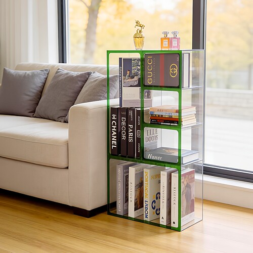 透明亚克力多层落地陈列隔断柜