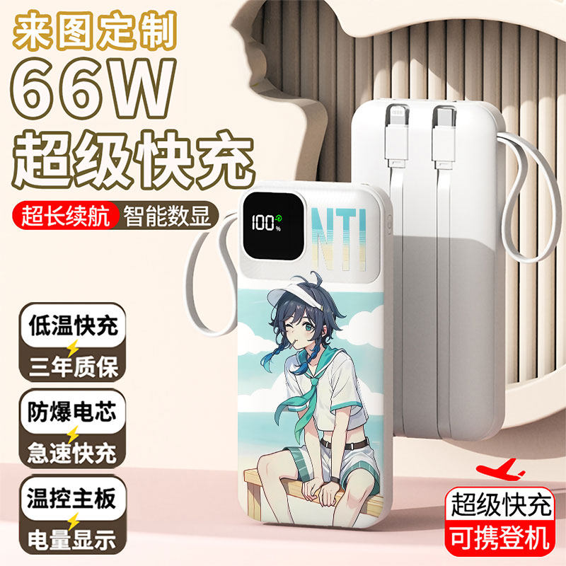 【3C认证】可爱趣味充电宝20000毫安移动电源快充动漫迷你定制图