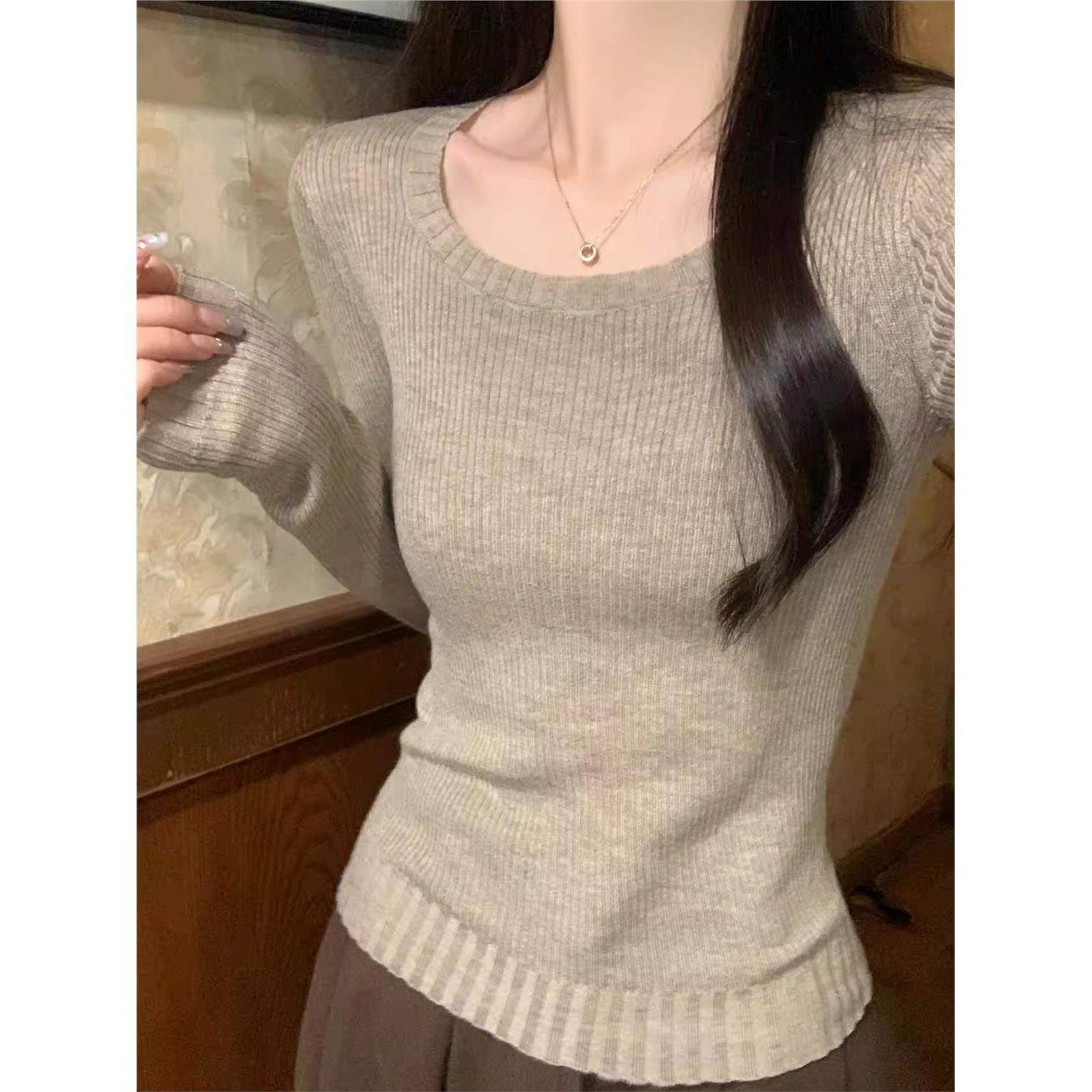秋装韩系早秋氛围感穿搭显瘦毛衣女秋季针织打底衫初秋内搭上衣,个性定制/设计服务/DIY,棉服工装,淘宝优惠券,粉丝福利购,淘宝优惠卷