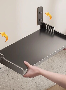 壁挂微波炉置物架免打孔厨房调料品收纳架带挂钩杂物烤箱多功能架