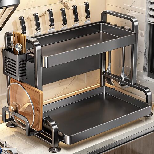 厨房调料品置物架台面调料架子多功能油盐酱醋瓶罐收纳置物架