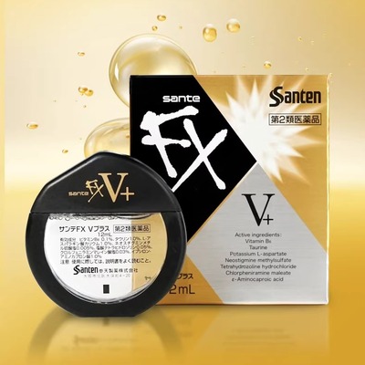 日本参天FX+V眼药水金装眼药水滴眼液12ml