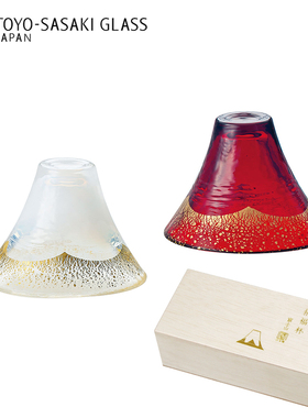 原装进口 东洋佐佐木 富士山招福杯 手工金箔镶嵌 送礼好物礼盒装